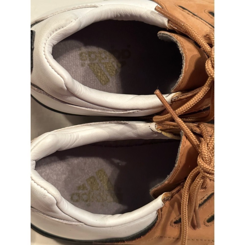 Adidas Womens Tan White Leather EVN 791 Lace Up Golf Cleats Shoes Sz 6 - Picture 12 of 12